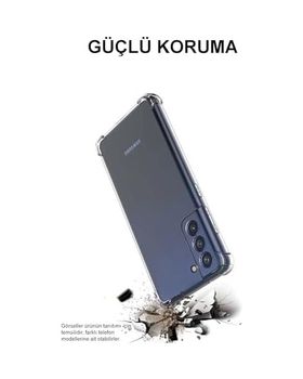 Diğer 57858324450149799283959 Galaxy A56 Kapak Kamera Korumalı Airbag Antishock Köşe Korumalı Şeffaf Silikon Kılıf Addison