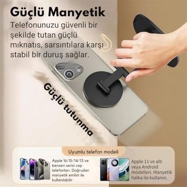 Diğer 57858324450151299283959 Uyumlu Metal Ayarlanabilir 360 Döner Masaüstü Telefon Tutucu Telefon Standı Kaymaz Acı Kahverengi