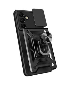 Diğer 57858324450158799283959 Galaxy S25 Fe İle Uyumlu Kılıf Sürgülü Siyah Panther Yüzüklü Silikon  Galaxy S25 Fe İle Uyumlu, Sürgülü Siyah Addison