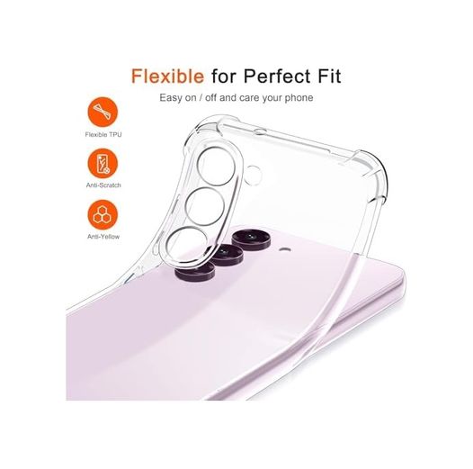 Diğer 57858324450173999283959 Galaxy S23 Uyumlu Darbe Önleyici Sararmaya Dayanıklı Airbag Korumalı Ultra Slim Tpu Şeffaf Silikon Kılıf Şeffaf, Galaxy S23 Addison