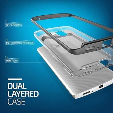 Diğer 57858324450193899283959 Verus Lg V10 Kılıf Crystal Bumper Series - Steel Silver Addison