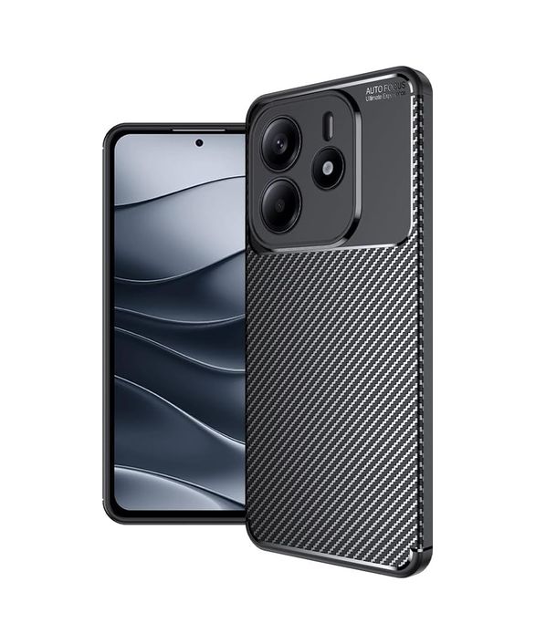 Diğer 57858324450231199283959 14 İle Uyumlu Kamera Korumalı Darbe Önleyici Carbon Brushed Silikon Kılıf Siyah, 14 Addison