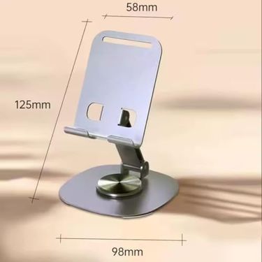 Diğer 57858324450277599283959 Metal 360 Dönebilen Ayarlanabilir Telefon Masa Üstü Standı Standart M-360 Üst Kısım Aşağı Yukarı Ve Alt Kısım Sağa Sola 360 Derece Dönerli Uzay Grisi Acı Kahverengi