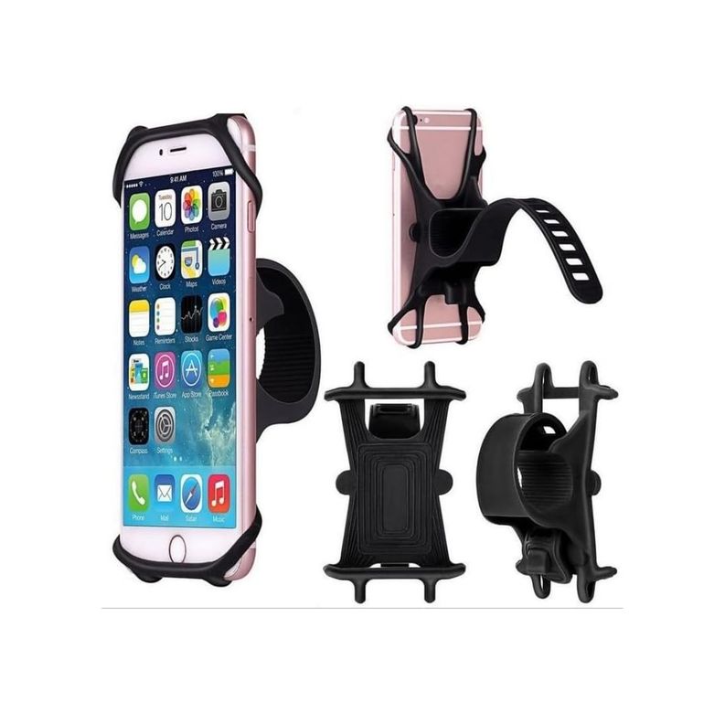 Diğer 57858324450299999283959 Motosiklet, Mobilet, Motor, Bisiklet, Scooter Gidon Uyumlu Kauçuk Cep Telefonu Tutacağı, Siyah 4296