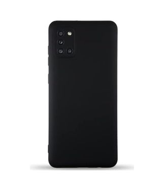Diğer 57858324450337699283959 Galaxy A31 İle Uyumlu Kapak İçi Kadife Kamera Korumalı Lansman Silikon Kılıf - Siyah Addison
