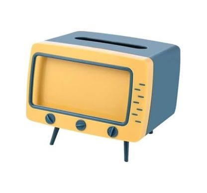 Diğer 57858324450350099283959 Masaüstü Retro Telefon Tutucu, Masaüstü Peçetelik Cep Telefonu Standı Lacivert Acı Kahverengi