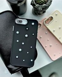 Diğer 57858324450380999283959 7 Plus Ve 8 Plus Uyumlu Pearl Oyuncak Tasarımlı Esnek Silikon Kılıf - Siyahpearl Addison