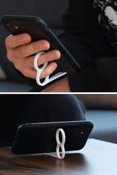 Diğer 57858324450431799283959 2 Adet Parmak Halkalı Telefon Tutucu Ve Stand Tek Elle Kullanım, Katlanabilir Masaüstü Telefon Standı Kaymaz Telefon Aparatı, Çoğu Akıllı Telefon İle Uyumlu 2, Beyaz Acı Kahverengi