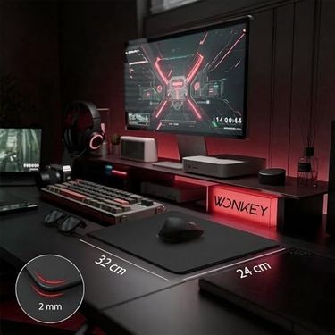 Diğer 57858324451342299283959 Pro - Dikişli Mouse Pad Gaming, Oyuncu Gamer Mousepad, Ofis Tipi Mouse Ped, Orta Boy Fare Altlığı, Gaming Mouse Pad 32X24 Cm - M 001