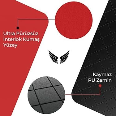 Diğer 57858324451430699283959 - Gaming Oyuncu Gamer Mouse Pad, Kaymaz Taban Büyük Boy Large Ofis Tipi Mouse Ped, Fare Altlığı, Düz Masa Koruyucu Klavye Altı Mousepad 001
