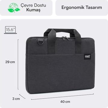 Diğer 57858324451432499283959 Mack Cityfit Mcc-703 Laptop Çantası, Erkekler Ve Kadınlar İçin Profesyonel Bilgisayar Çantası, 15.6 İnç Notebook Çantası, Evrak Çantası, Siyah 4296