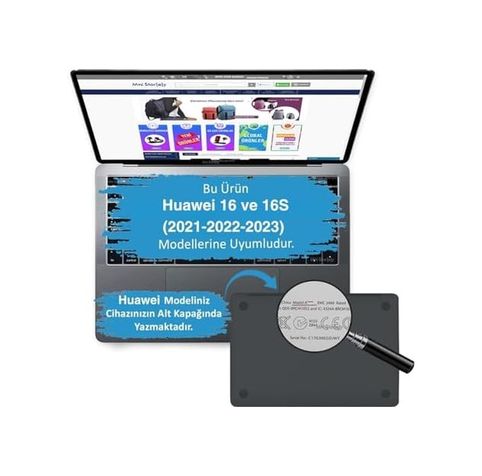 Diğer 57858324451448599283959 Matebook 16 Ve 16S Kılıf Uyumlu Kristal Parlak Şeffaf Sert Hard İnce Hafif Çizilme Koruma 2021-2023 16 İnç Şeffaf Addison
