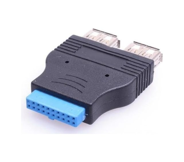 Diğer 57858324451505299283959 2449 19 Pin 2Xusb 3.0 To 9 Pin Usb 2.0 Çevirici Dönüştürücü Adaptör Açık Gri