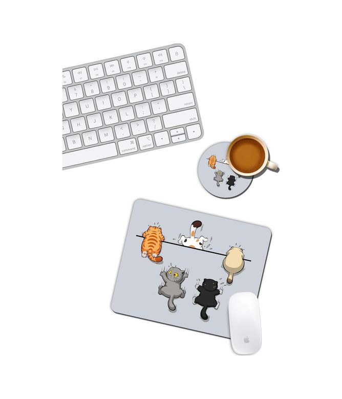 Diğer 57858324451831299283959 Yaramaz Kediler Mouse Pad Ve Bardak Altlığı Set 001