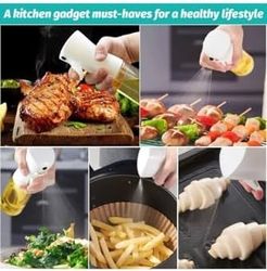 Diğer 57858324451918499283959 2 Adet Şeffaf Air Fryer Yağ Spreyi Salata Ve Fırın İçin Yağ Püskürtücü Çok Amaçlı Yağdanlık 0