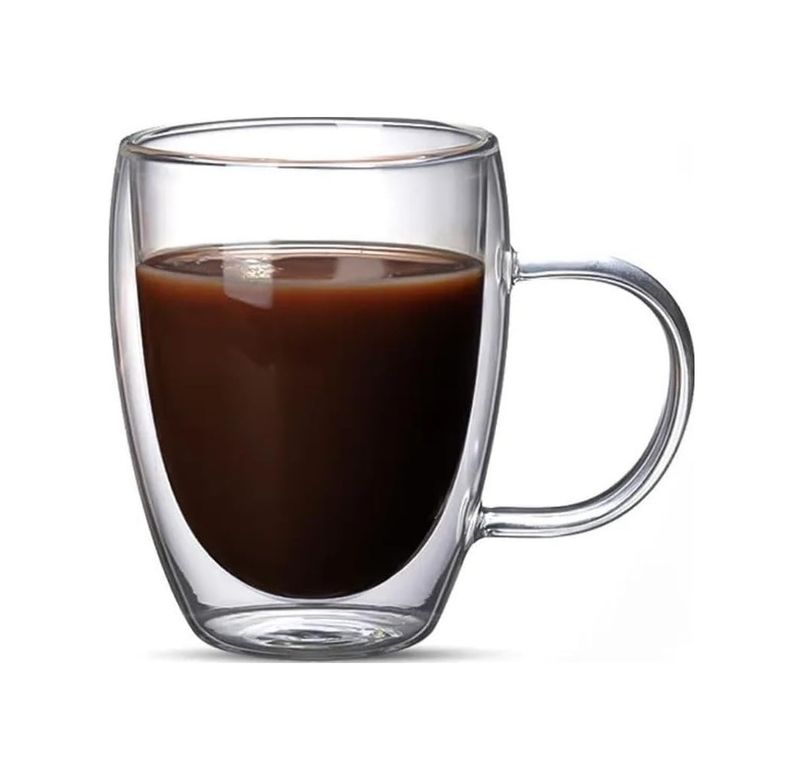Diğer 57858324451955699283959 Çift Cidarlı, Kahve, Meşrubat, Bitki Çayı Cam 300 Ml Kupa Seti, 1 Adet - 12038 Açık Altın