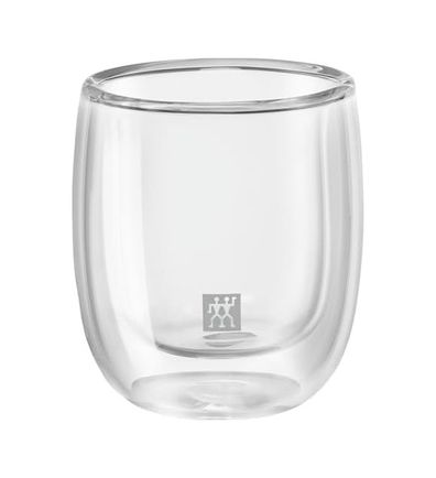 Diğer 57858324451982699283959 Çift Camlı 2'li Espresso Bardak Seti, Şeffaf, 80 Ml Açık Gri