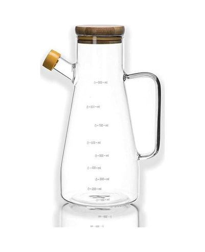 Diğer 57858324452014799283959 900Ml Borosilikat Cam Chef Model Yağdanlık Bambu Kapaklı 0