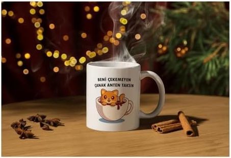 Diğer 57858324452026299283959 Çekemeyen Anten Taksın Komik Baskılı Kupa Bardak Hediyelik Çay Kahve Kupası Coffee Mug Açık Altın