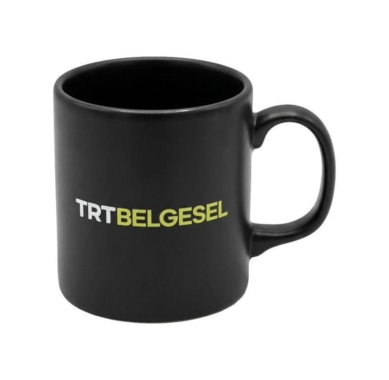 Diğer 57858324452068899283959 Trt Belgesel Logolu Siyah Kupa Açık Altın
