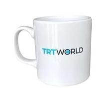 Diğer 57858324452081999283959 Trt World Logolu Beyaz Kupa Açık Altın