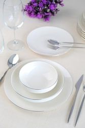 Diğer 57858324452099099283959 Tabakevi Tabak Evi Porselen Platin Yemek Takımı 24 Parça 6 Kişilik Açık