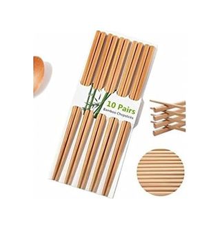 Diğer 57858324452284599283959 10 Çift Chopsticks Çin Çubuğu Açık Ceviz