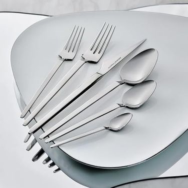 Diğer 57858324452319699283959 Elegance Glacial Platin 12 Kişilik 84 Parça Çatal Kaşık Bıçak Takımı Açık Ahşap