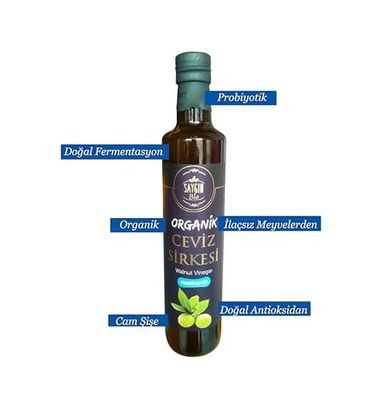 Diğer 57858324452372899283959 Tarihi Lezzetler Organik Ceviz Sirkesi Cam Şişe 500 Ml 0