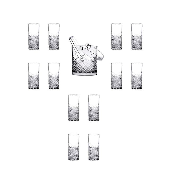 Diğer 57858324452390399283959 13 Parça Rakı Bardağı Ve Buz Kovası Seti 1
