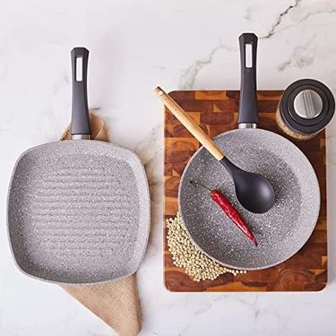 Diğer 57858324452514099283959 153.03.08.0354 Gris Bio Granit Grill Tavası, Medium Açık Ceviz