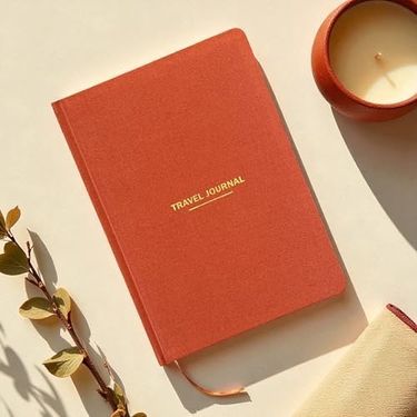 Diğer 57858324452713699283959 Travel Journal Sert Kapaklı Seyahat Günlüğü, A5 Boyutunda, Planlama & Anı Alanı Anı Defteri Kiremit Açık Gri