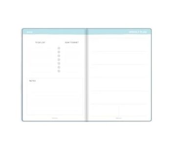 Diğer 57858324452717099283959 Le 15X21 Süresiz Planlayıcı Ajanda Defter Mavi Açık Gri