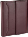 Diğer 57858324452797099283959 2K 5211 Ajanda Tarihsiz Çizgili 17 X 24 Cm Ajanda/defter Hesap Makineli Deri Organizer, Bordo Açık Gri