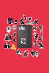 Diğer 57858324452799899283959 Miles Morales /bullet Journal Defter Çıkartma Ajanda Laptop Etiket Açık Gri