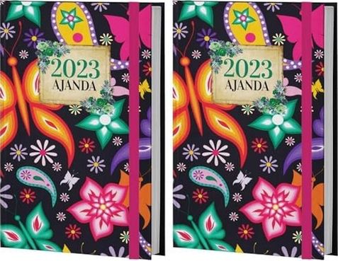 Diğer 57858324452810699283959 Halk Kitabevi Mor Kelebek Ebru 2023 Ajanda, 13.5X21Cm, 128 Sayfa, Ciltli 2Li Paket Açık Gri