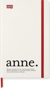 Diğer 57858324452815399283959 13X21 Çizgili Defter - Anne Açık Gri