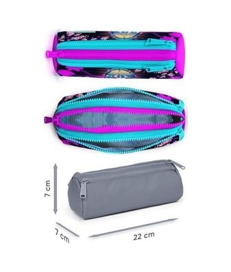 Diğer 57858324452907399283959 Mor Pembe Kedi Üç Bölmeli Kalem Çantası - Kız Çocuk 124-Pembe