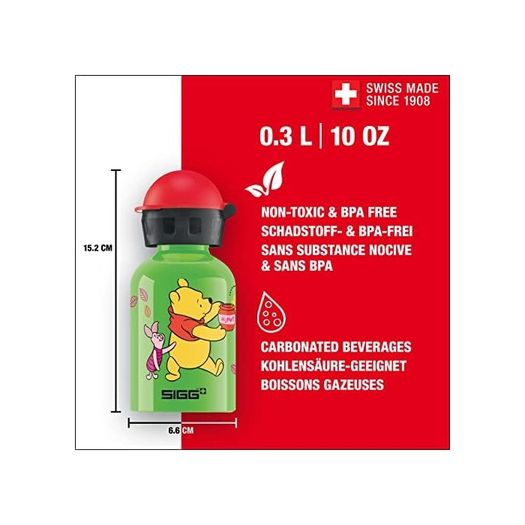 Diğer 57858324452912399283959 The Pooh Çocuk İçecek Şişesi 0,3 L , Zararlı Madde İçermeyen, Sızdırmaz Kapaklı Çocuk Şişesi, Tüy Giderek Hafif Alüminyum İçecek Şiş Bej