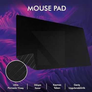Diğer 57858324453025199283959 Ofis Ve Gaming Mousepad Kaymaz Taban, Oyuncu Gamepad, Ev, Ofis, Oyun Için Siyah 001