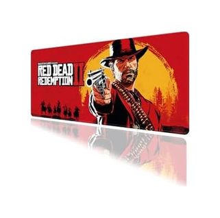 Diğer 57858324453034899283959 Red Redemption2 Oyun Gaming Klavye Mouse Pad Masa Matı 70X30Cm Kaymaz Kauçuk Taban Dikişli Kenar 001