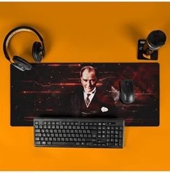 Diğer 57858324453071399283959 Atatürk Tasarımlı Ay Yıldız 70X30 Mousepad 001