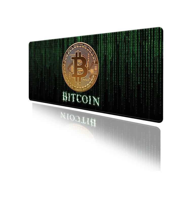 Diğer 57858324453079799283959 Matrix Bitcoin Oyun Gaming Klavye Mouse Pad Masa Matı 70X30Cm Kaymaz Kauçuk Taban Dikişli Kenar 001