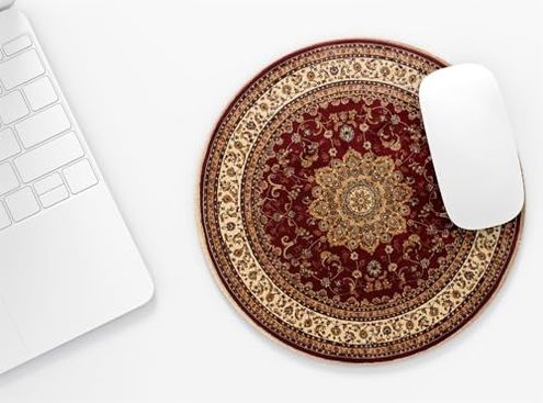 Diğer 57858324453086999283959 Halı Motif 1 - Yuvarlak Mouse Pad 001