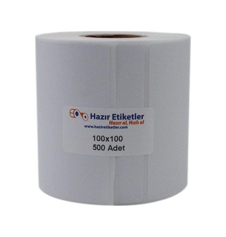 Diğer 57858324453162599283959 Lamine Termal Etiket 100Mm X 100Mm Ruloda 500 Adet 40Mm Çapında Direk Termal Transfer Etiketi 1