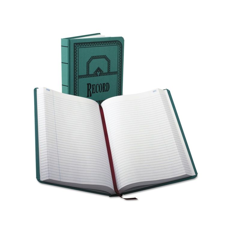 Diğer 57858324453264899283959 Boorum & Pease 66-500-R Kayıt Defteri, Yeşil, 500 Sayfa, 30.8 X 19.4 Cm Açık Gri