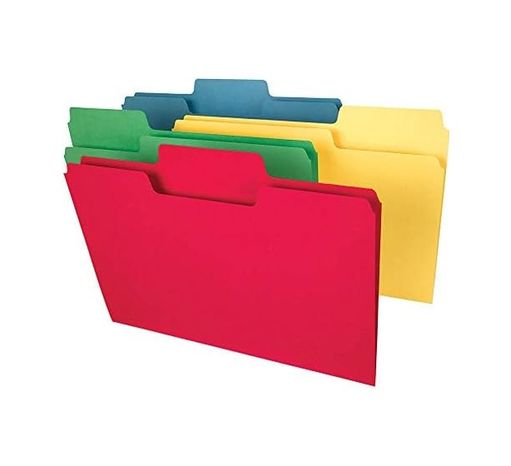 Diğer 57858324453400199283959 Supertab Ağır Dosya Klasörü, Büyük Boy 1/3 Kesim Tab, Yasal Boyut, Çeşitli Ana Renkler, Kutu Başına 50 15410 Açık Kahverengi