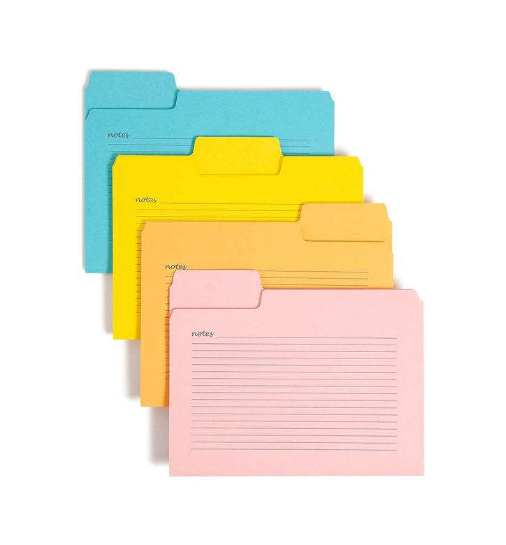 Diğer 57858324453477199283959 Supertab Notes Folder, Büyük Boy 1/3 Kesim Tableti, Harf Boyutu, Çeşitli Renkler, Paket Başına 12 11650 Açık Kahverengi
