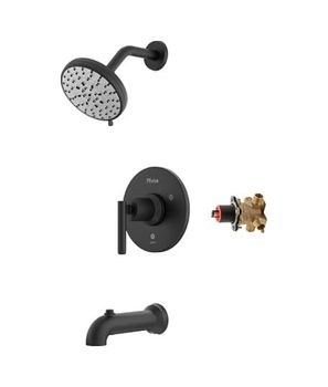 Diğer 57858324453711799283959 Capistrano Küvet Ve Duş Seti, Vana Ve Kartuş Dahil, 1 Kulp, Spot Savunma Mat Siyah Kaplama, 8P8Ws2Csossdb Açık Mavi