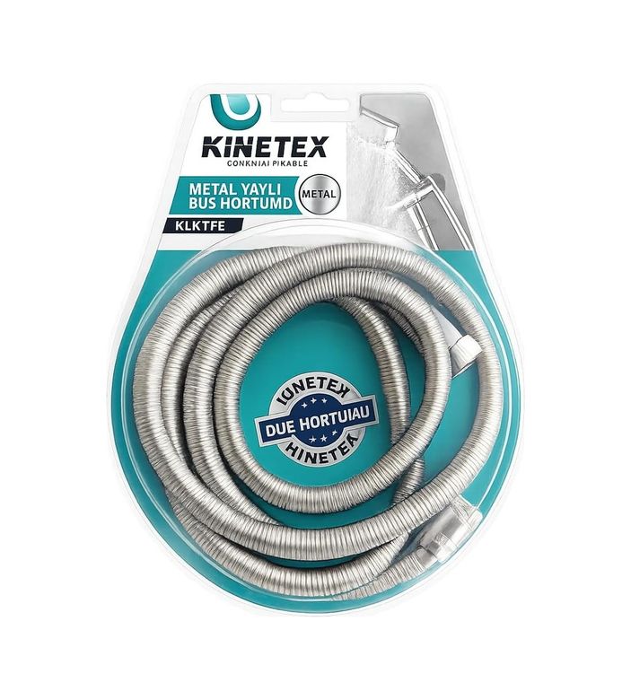 Diğer 57858324453750899283959 Kinetex Metal Yaylı Duş Hortumu, Paslanmaz Çelik, Esnek Tasarım, Model Ktx-772 6998